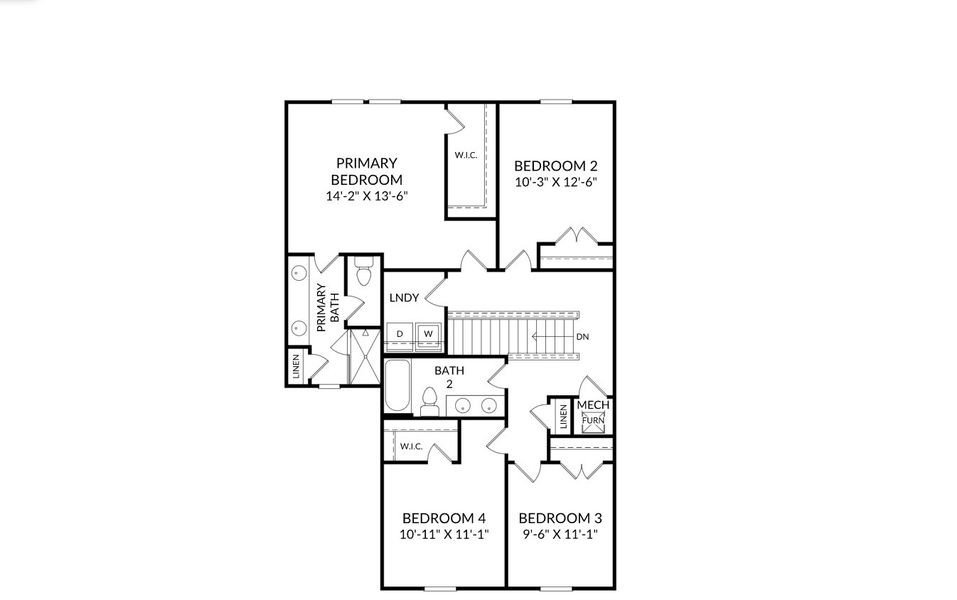 2D floor plan layout for the The Cortez II by Stanley Martin Homes in Watermark, Cocoa, FL (Image 4).