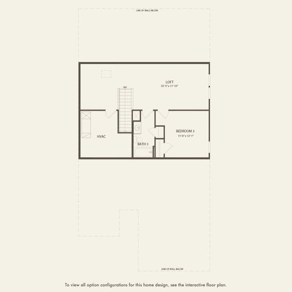2D floor plan layout for the Brashear by Pulte Homes in Bradshaw Farms Reserve, Mount Juliet, TN (Image 3).