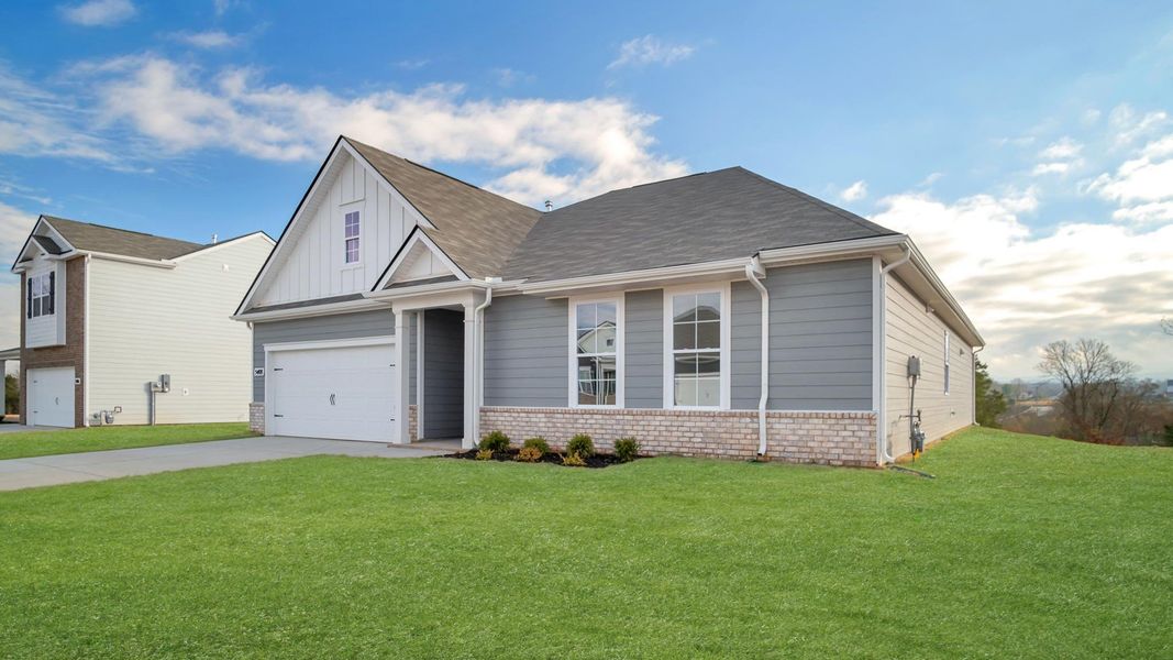 Representative exterior photo of a completed home built from the Deauville by D.R. Horton in Timberwalk, Cookeville, TN (Image 17).