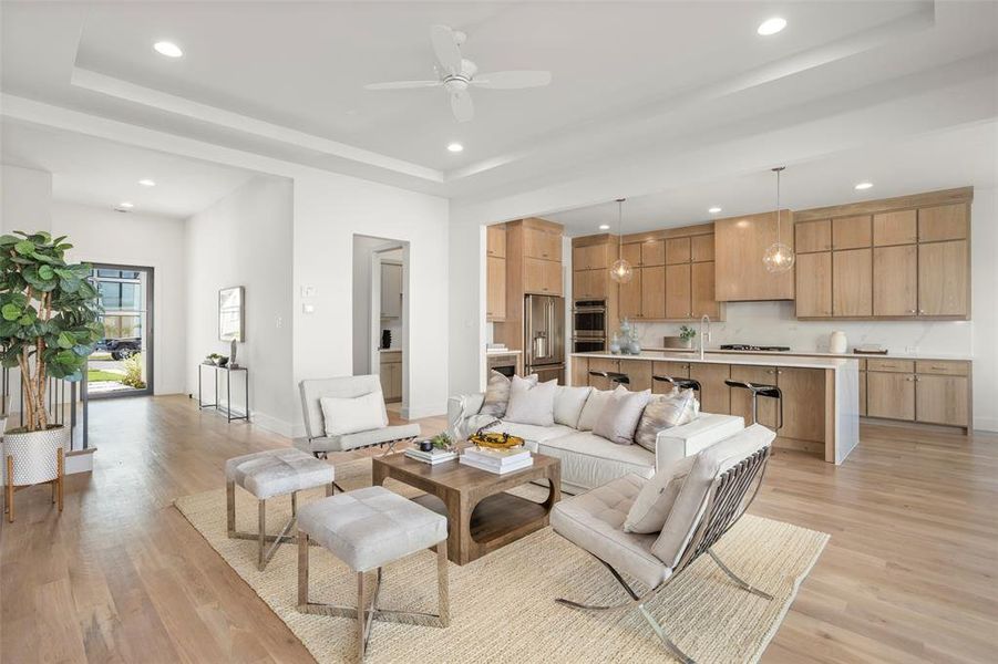 Furnished interior view inside a new home in , Dallas (Image 16). Furnished interior view inside a new home in , Dallas (Image 16).