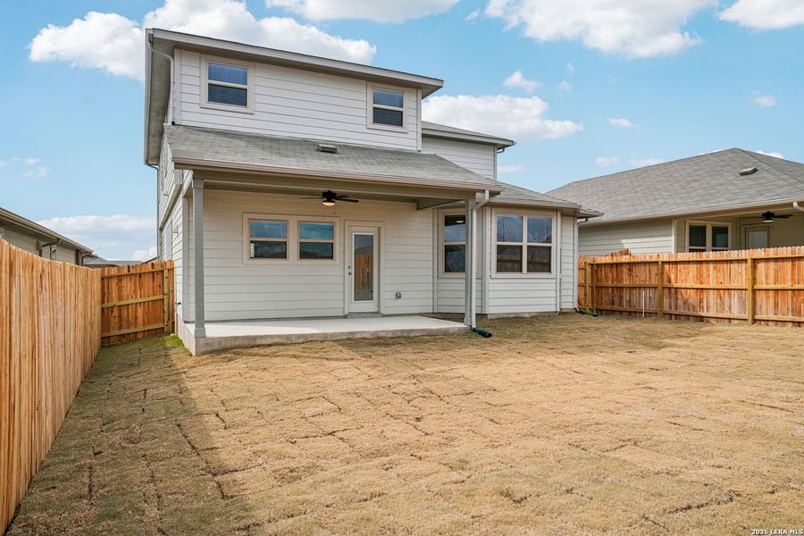 Exterior details and patio area of a home in Legendary Trails - Premier Series, Cibolo (Image 4).