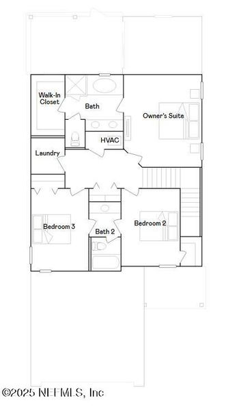 2D floor plan layout of this home in Saddle Oaks: Saddle Oaks 40s, Jacksonville, FL (Image 3). 2D floor plan layout of this home in Saddle Oaks: Saddle Oaks 40s, Jacksonville, FL (Image 3).