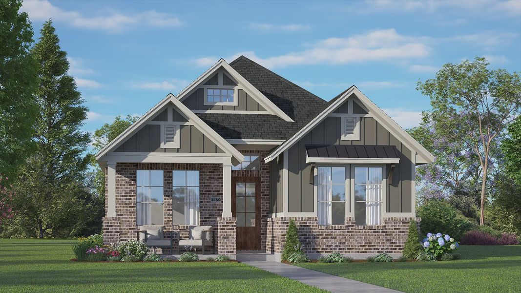 Representative exterior photo of a completed home built from the Augusta by Chesmar Homes in Riceland 42', Mont Belvieu, TX (Image 22). Representative exterior photo of a completed home built from the Augusta by Chesmar Homes in Riceland 42', Mont Belvieu, TX (Image 22).