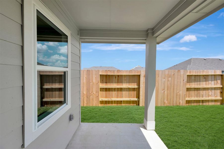 Enjoy the outdoors on the covered patio