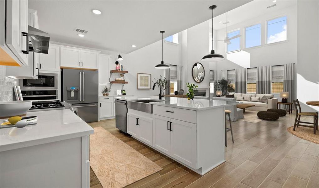 Kitchen with huge island