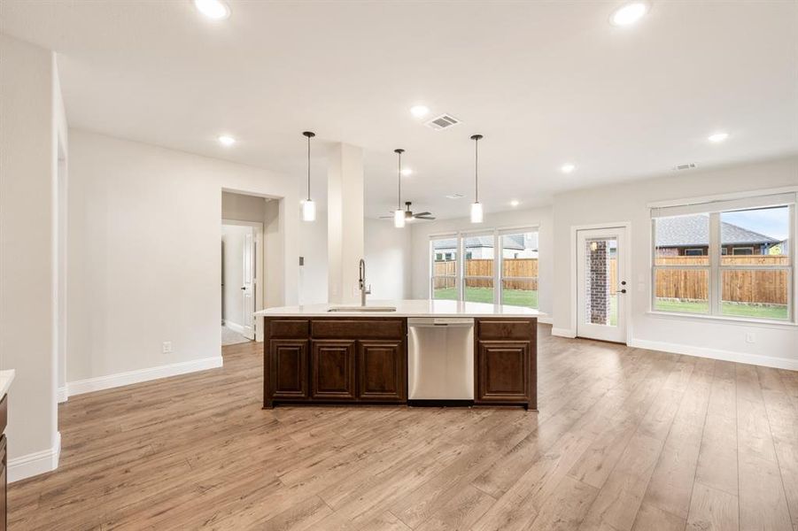 Furnished interior view inside a new home in Woodstone, Providence Village (Image 7).