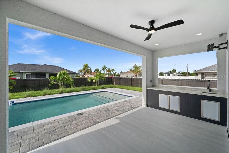 Exterior details and patio area of a home in , Cape Coral (Image 4). Exterior details and patio area of a home in , Cape Coral (Image 4).
