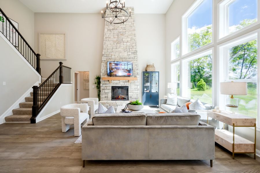 Representative furnished interior of a home built from the Charles by Fischer Homes in Twin Lakes, Hoschton (Image 38).