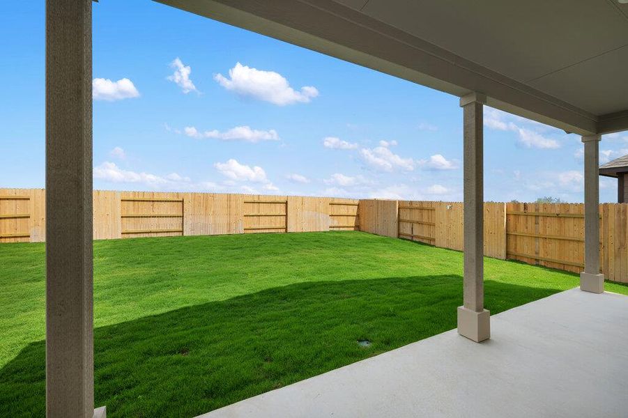 Exterior details and patio area of a home in Patterson Ranch, Georgetown (Image 24). Exterior details and patio area of a home in Patterson Ranch, Georgetown (Image 24).