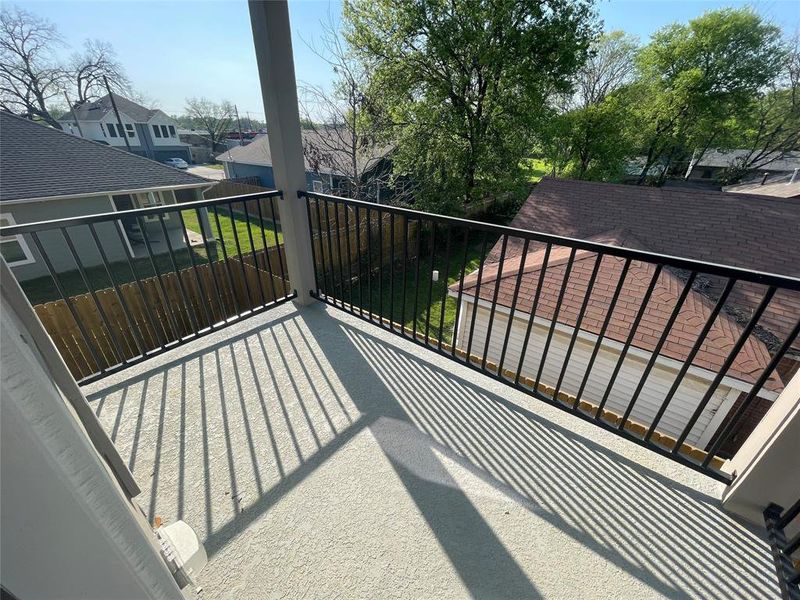 Balcony with a residential view
