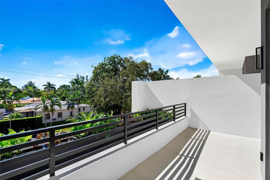 Exterior details and patio area of a home in , Miami Beach (Image 25). Exterior details and patio area of a home in , Miami Beach (Image 25).