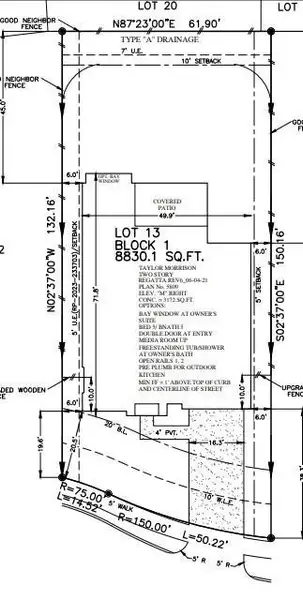 21734 Emerton Crescent Way preliminary plot plan 21734 Emerton Crescent Way preliminary plot plan