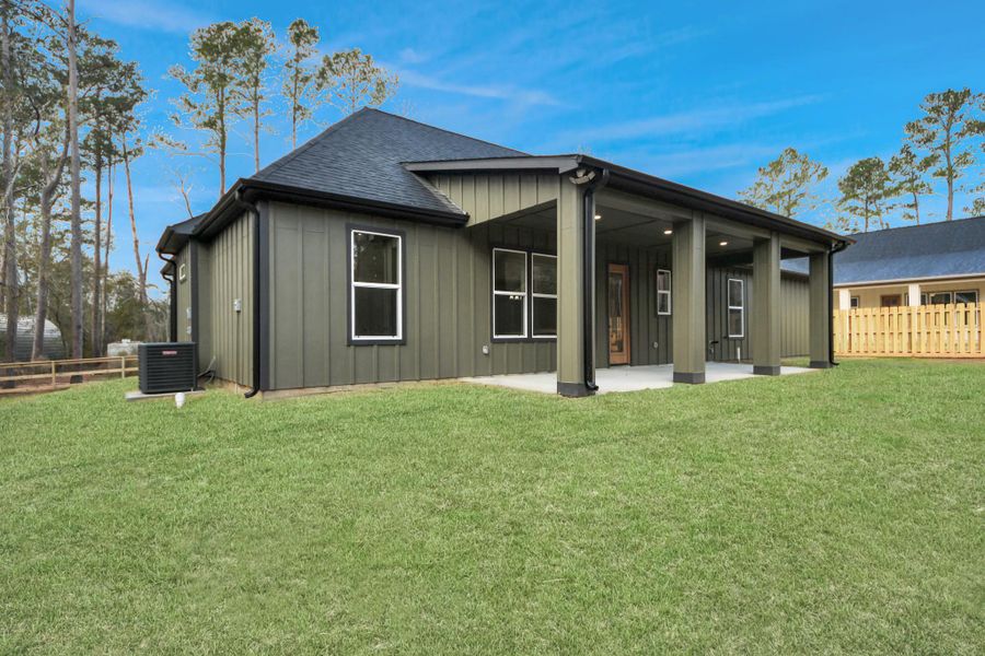 Exterior details and patio area of a home in , Plantersville (Image 30).