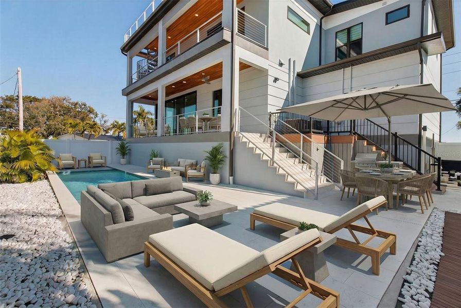 Exterior details and patio area of a home in , St. Petersburg (Image 3).