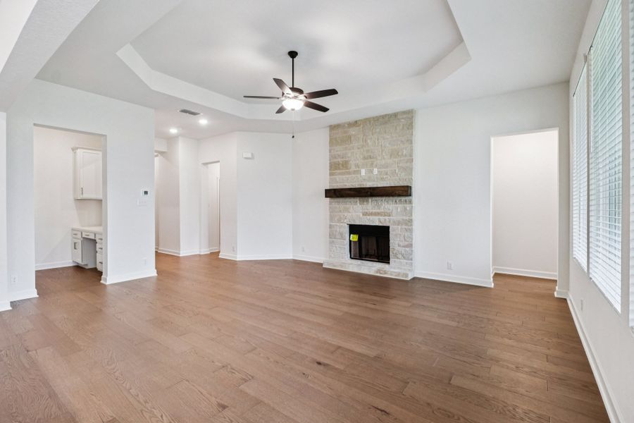 Representative unfurnished interior of a home built from the San Saba by Ashton Woods in The Heritage at Saddlebrook Ranch 70's, Schertz (Image 17). Representative unfurnished interior of a home built from the San Saba by Ashton Woods in The Heritage at Saddlebrook Ranch 70's, Schertz (Image 17).