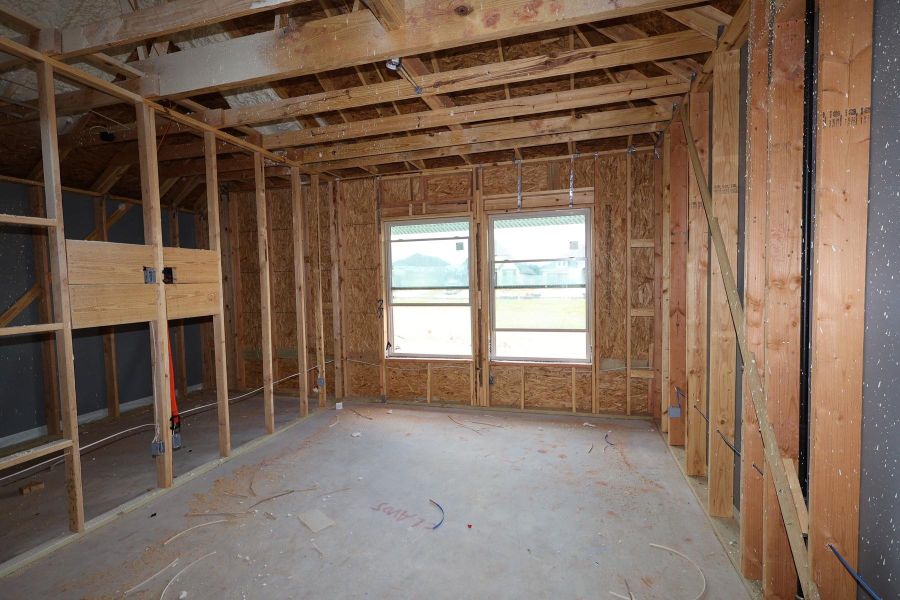 In-progress construction of a new home in Escondido 50' Homesites, Magnolia, TX (Image 4).