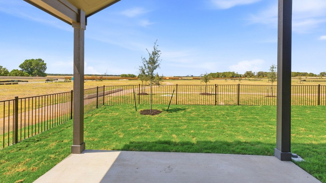 Exterior details and patio area of a home in Preserve at Lakeside Meadows, Pflugerville (Image 3). Exterior details and patio area of a home in Preserve at Lakeside Meadows, Pflugerville (Image 3).