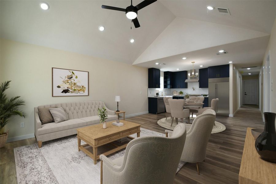 Furnished interior view inside a new home in , Conroe (Image 10). Furnished interior view inside a new home in , Conroe (Image 10).