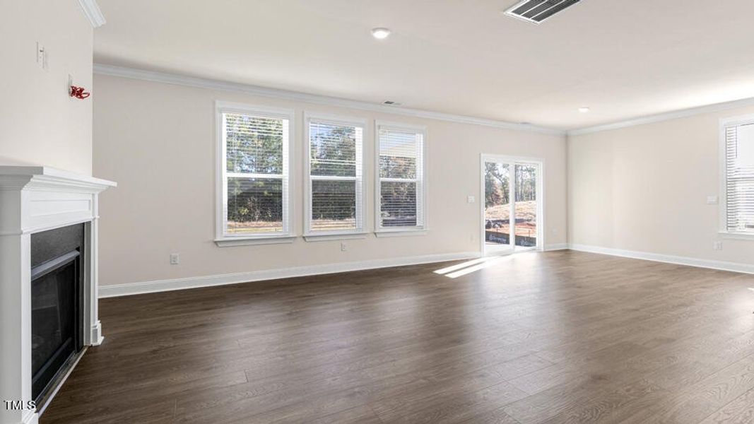 Living Area with Fireplace