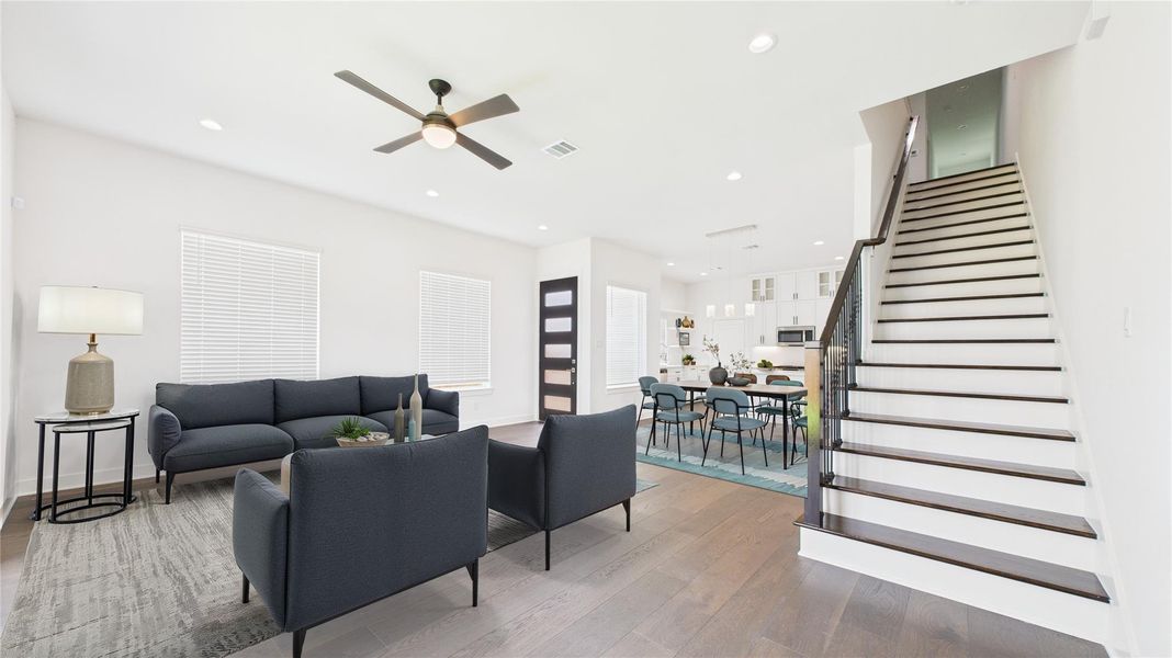 Virtually staged photo