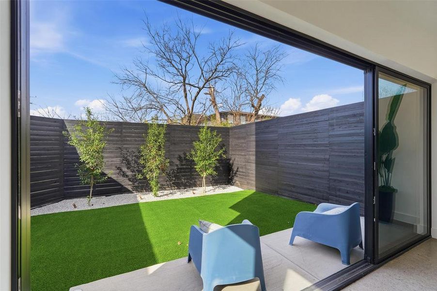 Exterior details and patio area of a home in , Dallas (Image 27). Exterior details and patio area of a home in , Dallas (Image 27).