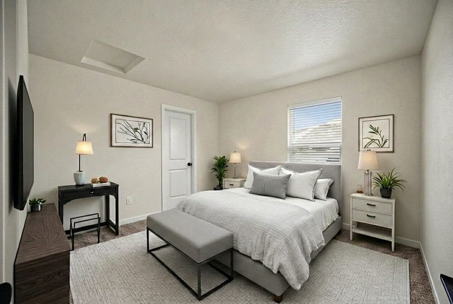 Furnished interior view inside a new home in Aspen Ranch, Fountain (Image 18). Furnished interior view inside a new home in Aspen Ranch, Fountain (Image 18).