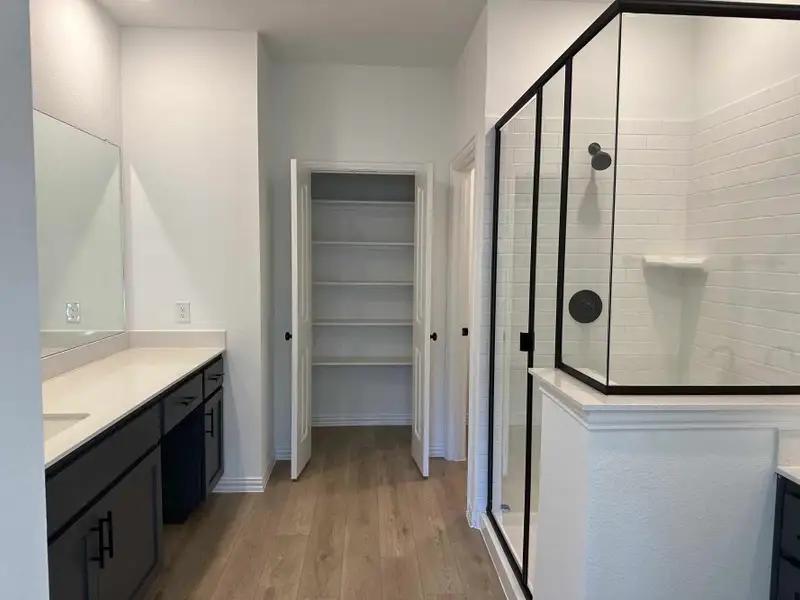 Primary Bathroom Construction Progress featuring the Minimalist Collection Primary Bathroom Construction Progress featuring the Minimalist Collection