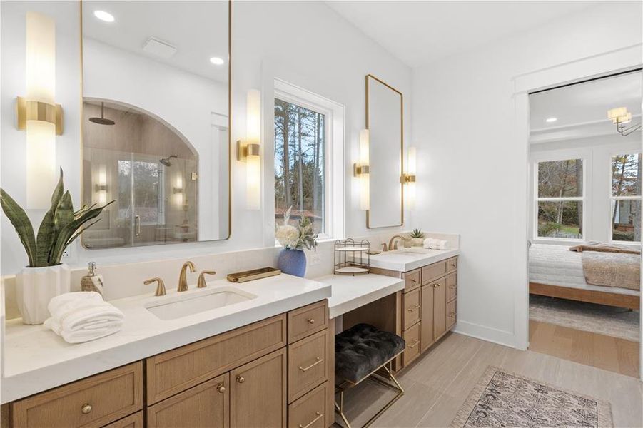 Furnished interior view inside a new home in , Johns Creek (Image 36).