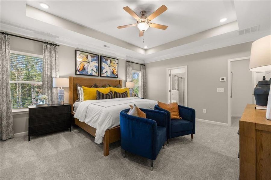 Furnished interior view inside a new home in Summerfield Place, Carrollton (Image 33). Furnished interior view inside a new home in Summerfield Place, Carrollton (Image 33).