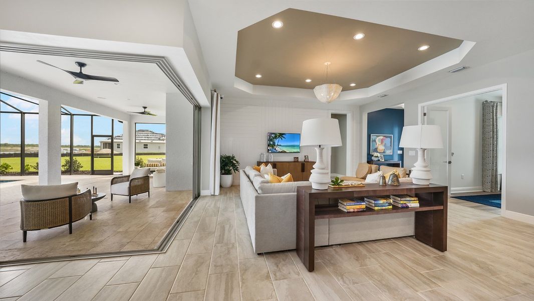 Representative furnished interior of a home built from the Captiva by Neal Communities in SkySail, Naples (Image 11).