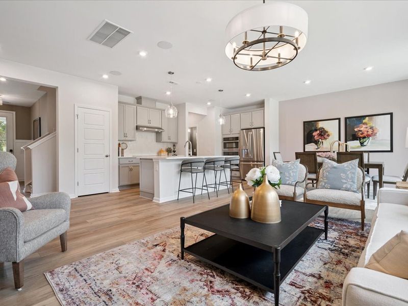 Representative furnished interior of a home built from the Catawba by Tri Pointe Homes in Millstone, Cramerton (Image 12).