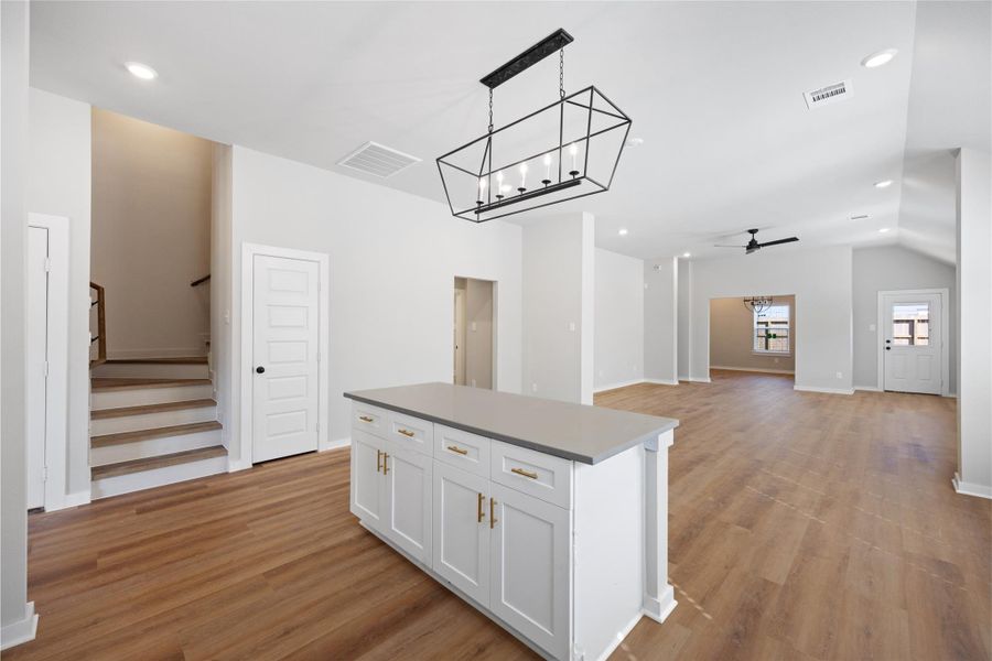 Furnished interior view inside a new home in Kendall Lakes, Alvin (Image 9). Furnished interior view inside a new home in Kendall Lakes, Alvin (Image 9).