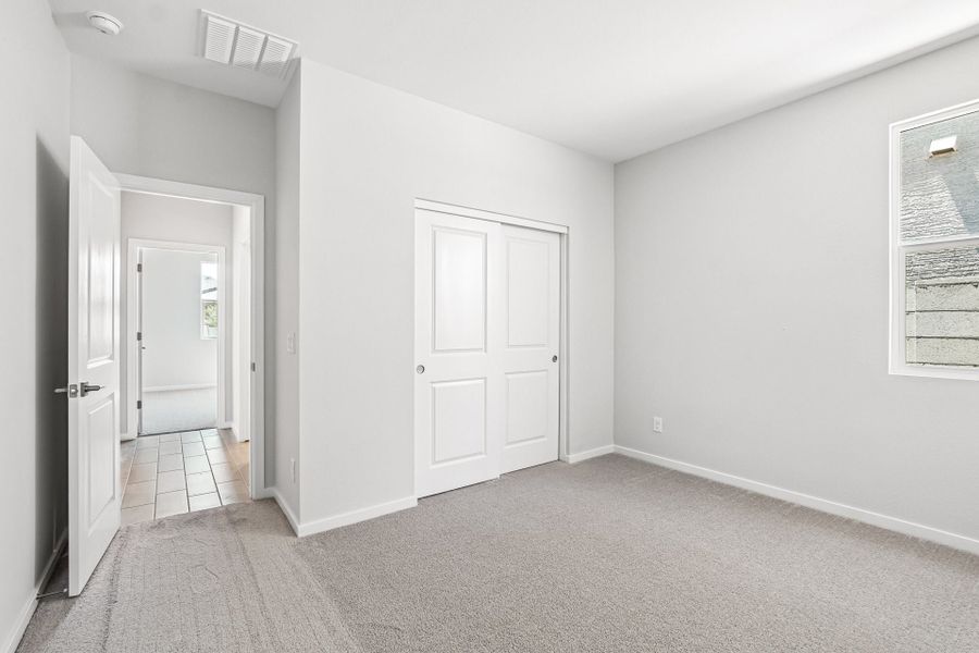 A room with white doors.