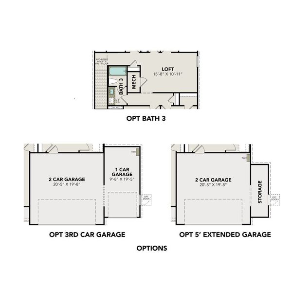 2D floor plan layout for the The Brazos by Davidson Homes LLC in The Villages at WestPointe, Dayton, TX (Image 5).
