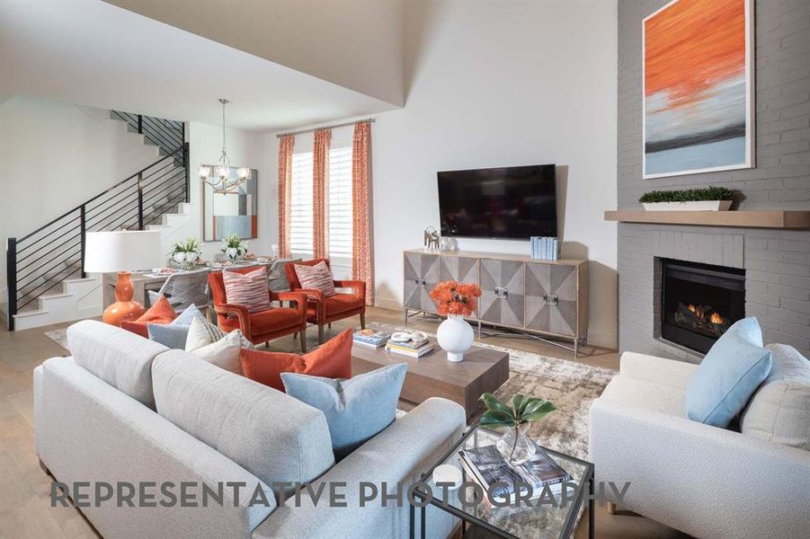 Furnished interior view inside a new home in Wildflower Ranch, Dish (Image 9).