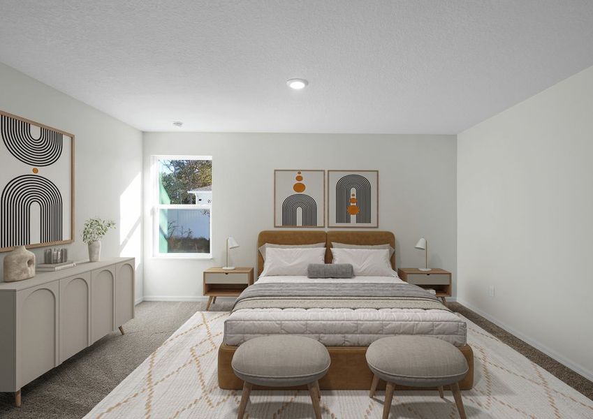 The master bedroom is the perfect place to retreat to at the end of the day