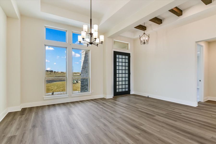 Representative unfurnished interior of a home built from the Avalon by Giddens Homes in Scofield Farms Estates, Georgetown (Image 210).