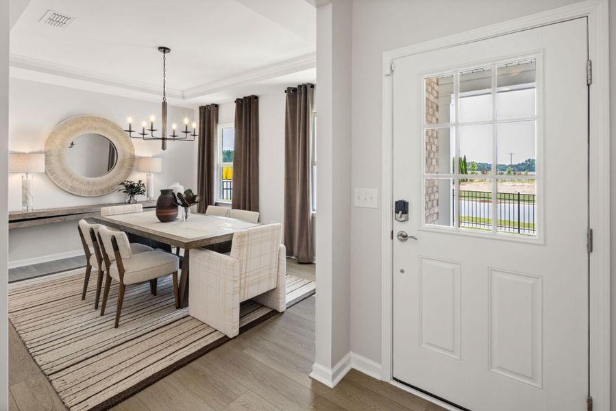 Representative furnished interior of a home built from the Mitchell by Pulte Homes in Wimberly, Willow Spring (Image 23).