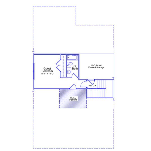 2D floor plan layout of this home in Fieldstone, Lexington, NC (Image 3).