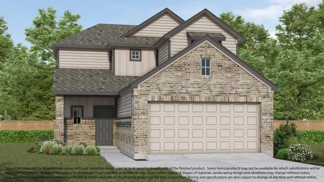 Front exterior of a new home in Olympia Fields, Fresno, TX, highlighting curb appeal (Image 1). Front exterior of a new home in Olympia Fields, Fresno, TX, highlighting curb appeal (Image 1).