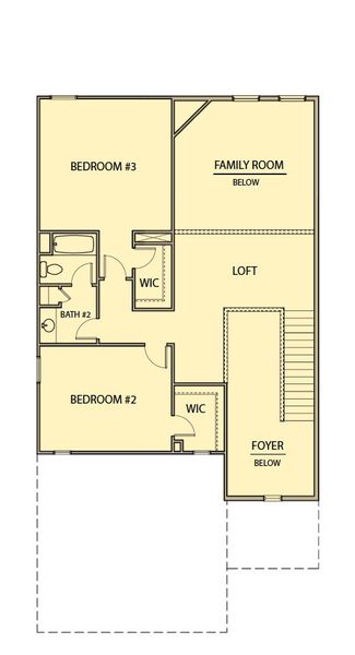2D floor plan layout for the Bradley by Kerley Family Homes in Sawmill Creek, Austell, GA (Image 4).