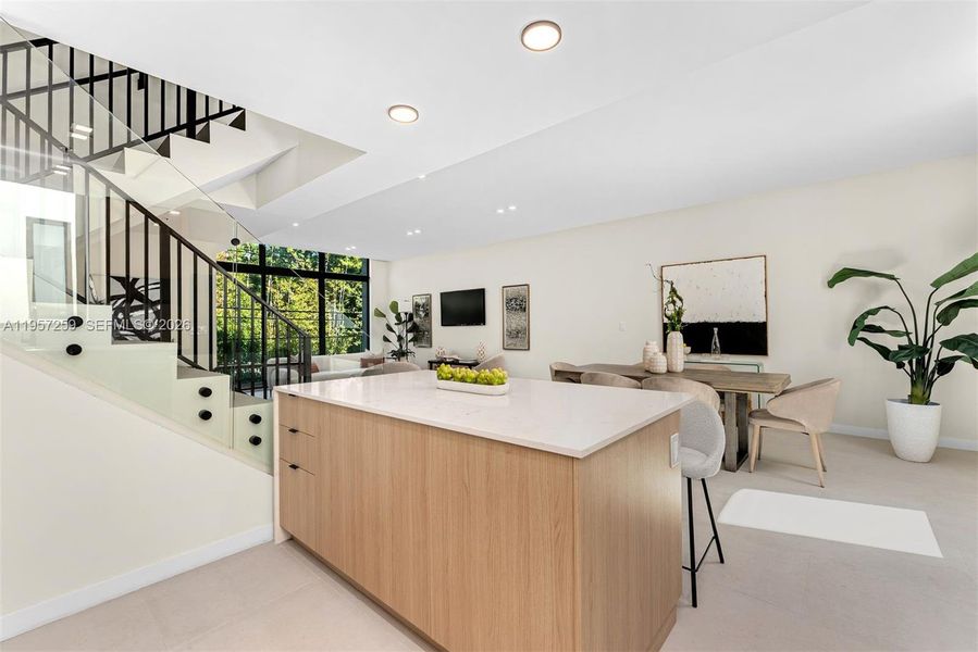 Furnished interior view inside a new home in , Miami (Image 31).