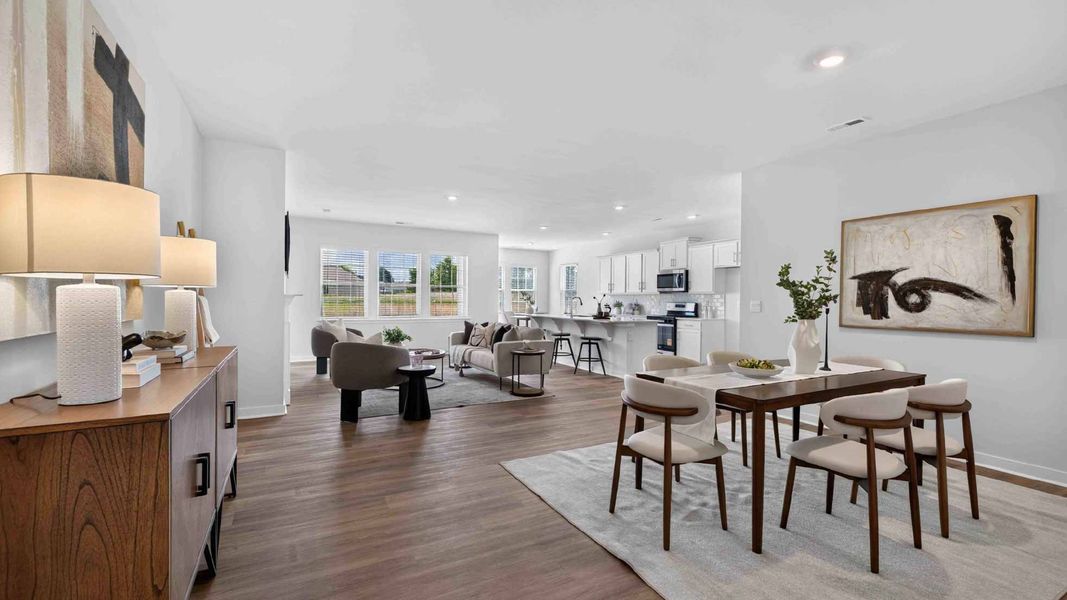Furnished interior view inside a new home in Secrest Commons, Monroe (Image 3).