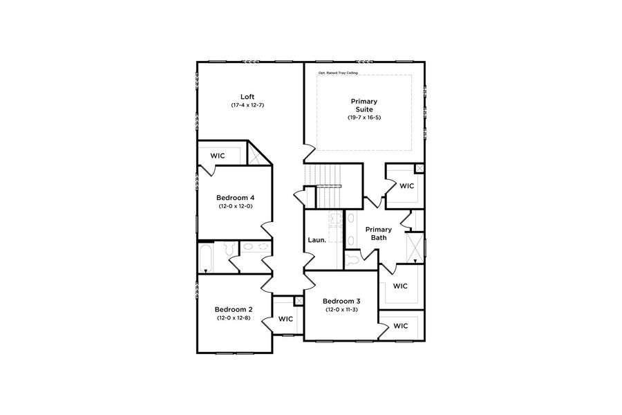 2D floor plan layout of this home in Riley Farms, Rockvale, TN (Image 7).