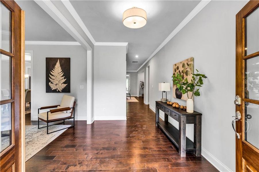 Furnished interior view inside a new home in The Estates at Hurricane Pointe, Douglasville (Image 41). Furnished interior view inside a new home in The Estates at Hurricane Pointe, Douglasville (Image 41).