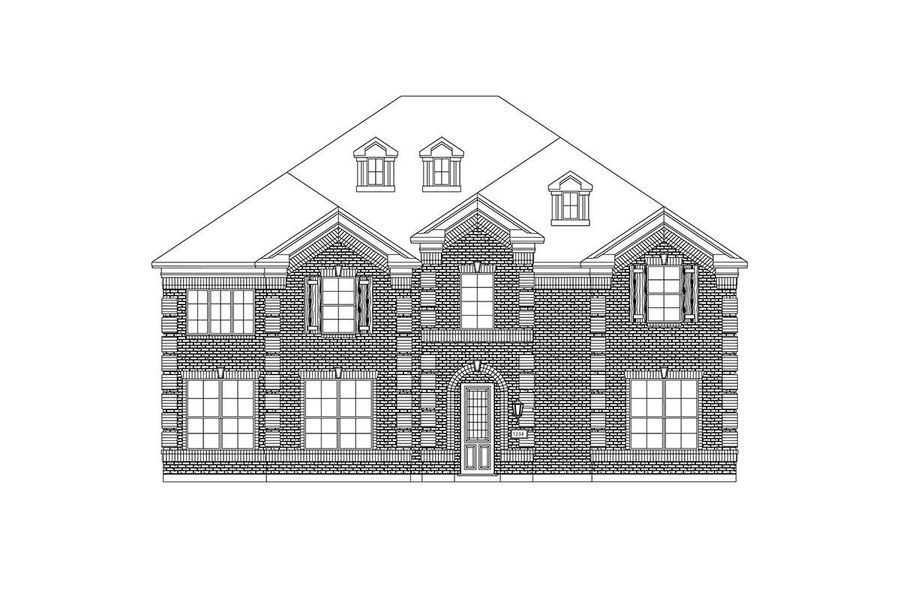 Representative exterior photo of a completed home built from the Downton Abbey Estate by Grand Homes in Ridgeline, McKinney, TX (Image 5).