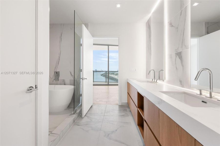 Furnished interior view inside a new home in , Miami (Image 7).