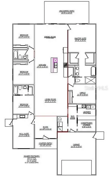 2D floor plan layout of this home in , Palm Bay, FL (Image 3).