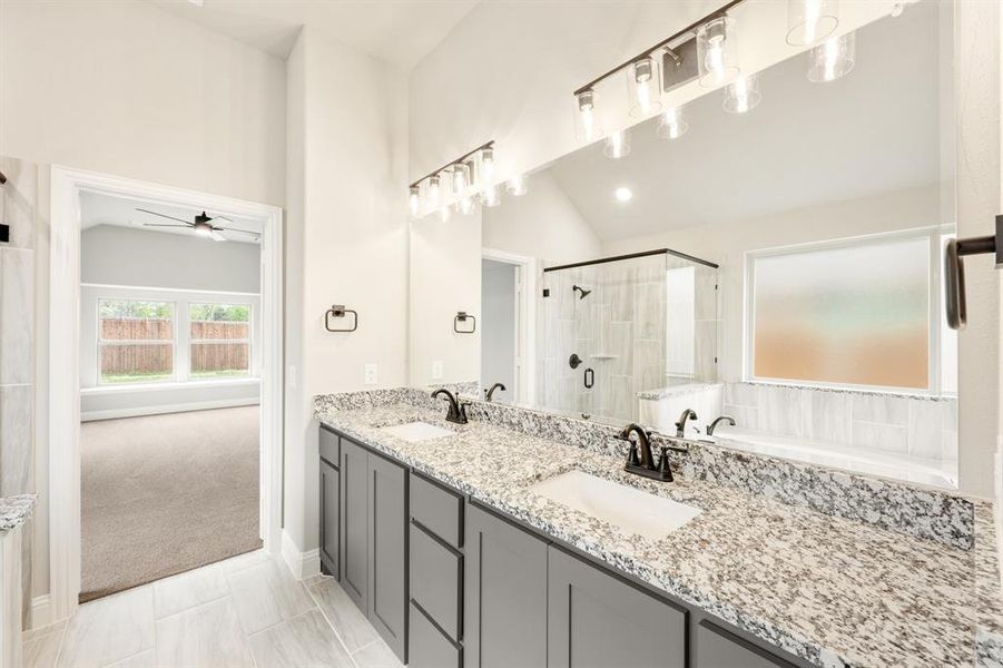 Furnished interior view inside a new home in The Oaks, Red Oak (Image 9). Furnished interior view inside a new home in The Oaks, Red Oak (Image 9).