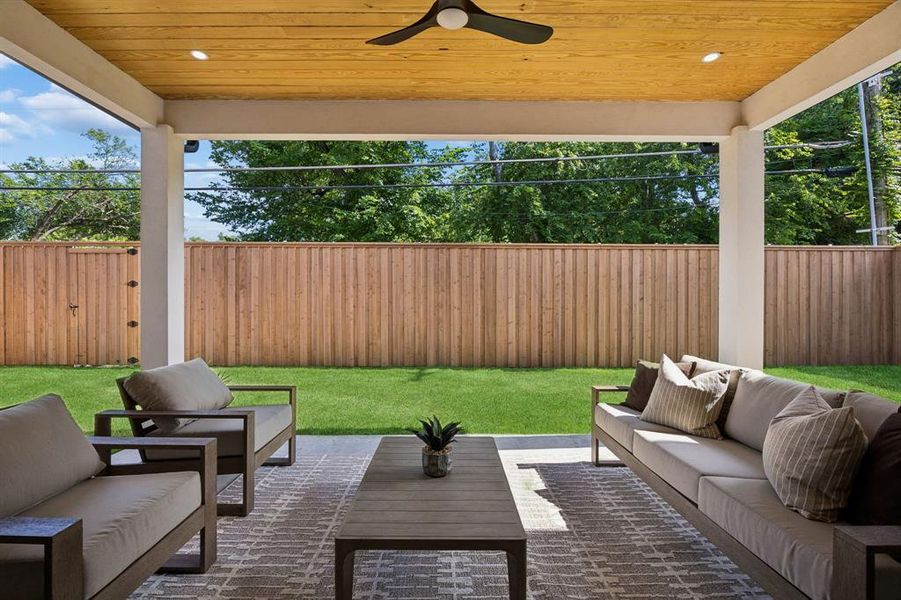 Exterior details and patio area of a home in , Dallas (Image 27).